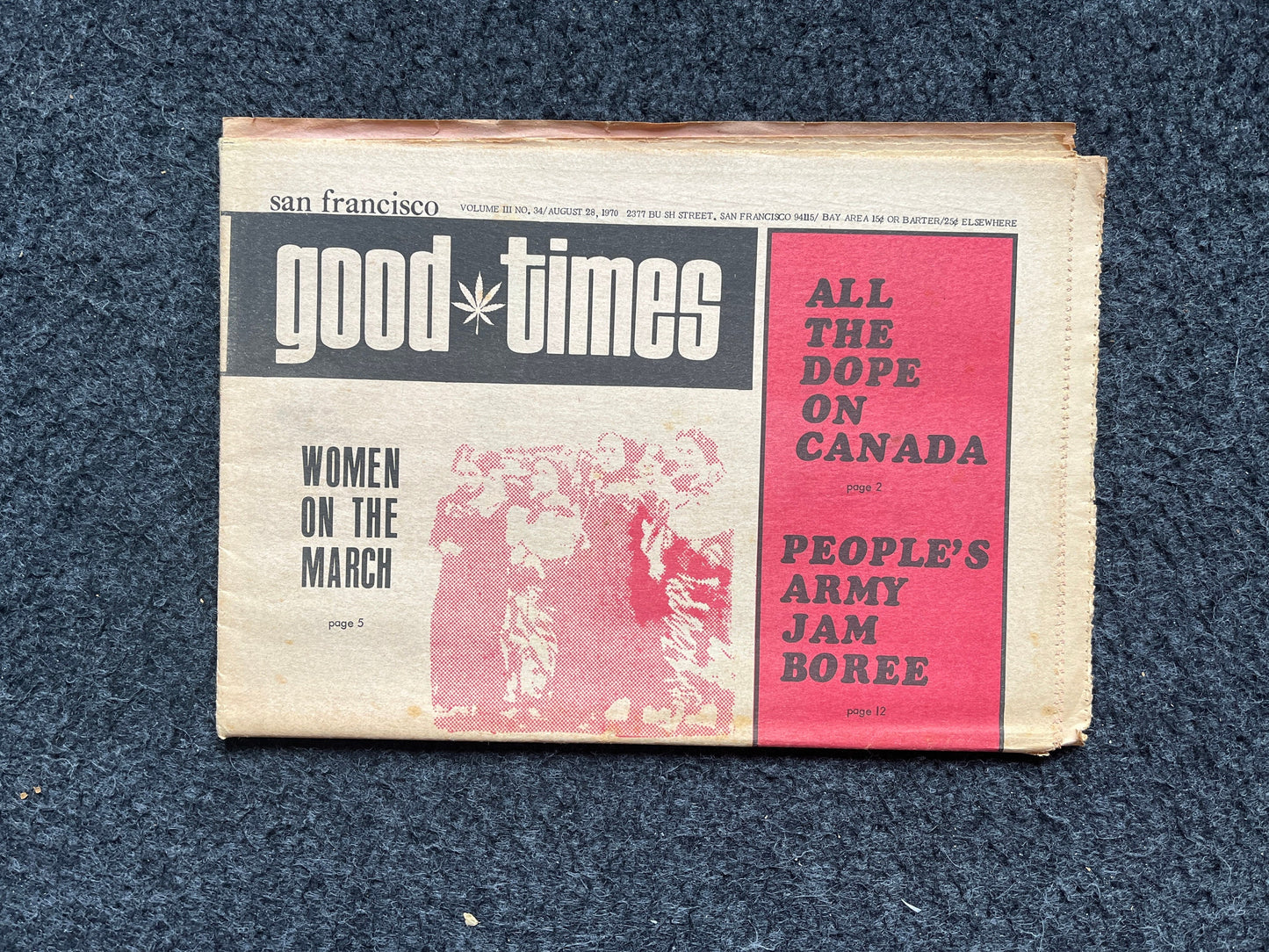 1970s High Times Underground Newspaper, Black Panther Party, Vintage Antique Collectibles, Hippie Grunge Art Gifts, San Francisco Gifts