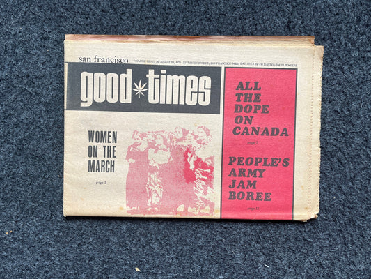 1970s High Times Underground Newspaper, Black Panther Party, Vintage Antique Collectibles, Hippie Grunge Art Gifts, San Francisco Gifts