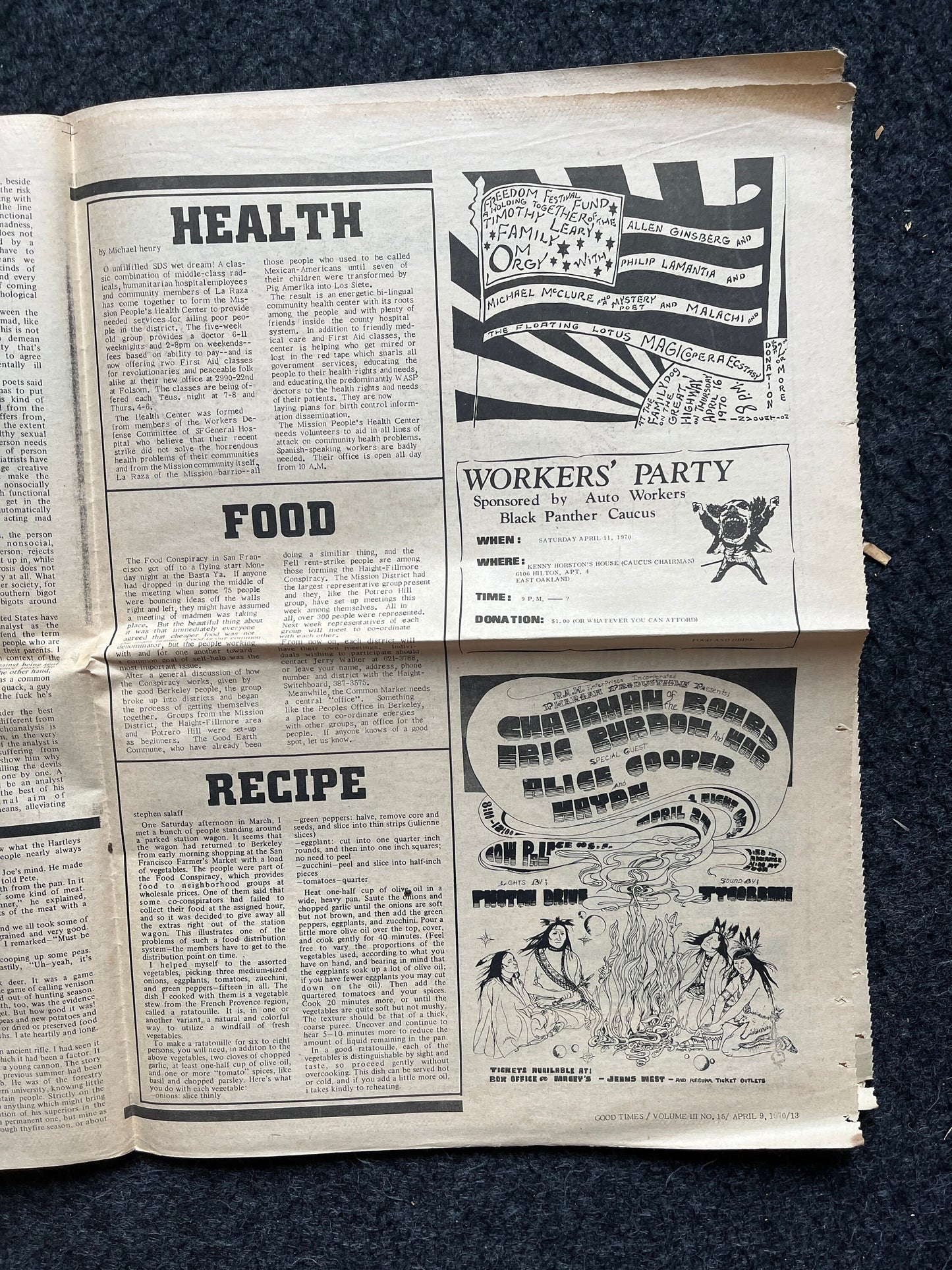 1970s High Times Underground Newspaper, Black Panther Party, Vintage Antique Collectibles, Hippie Grunge Art Gifts, San Francisco Gifts