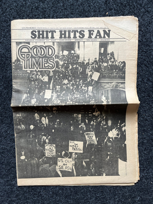 1970s High Times Underground Newspaper, Black Panther Party, Vintage Antique Collectibles, Hippie Grunge Art Gifts, San Francisco Gifts