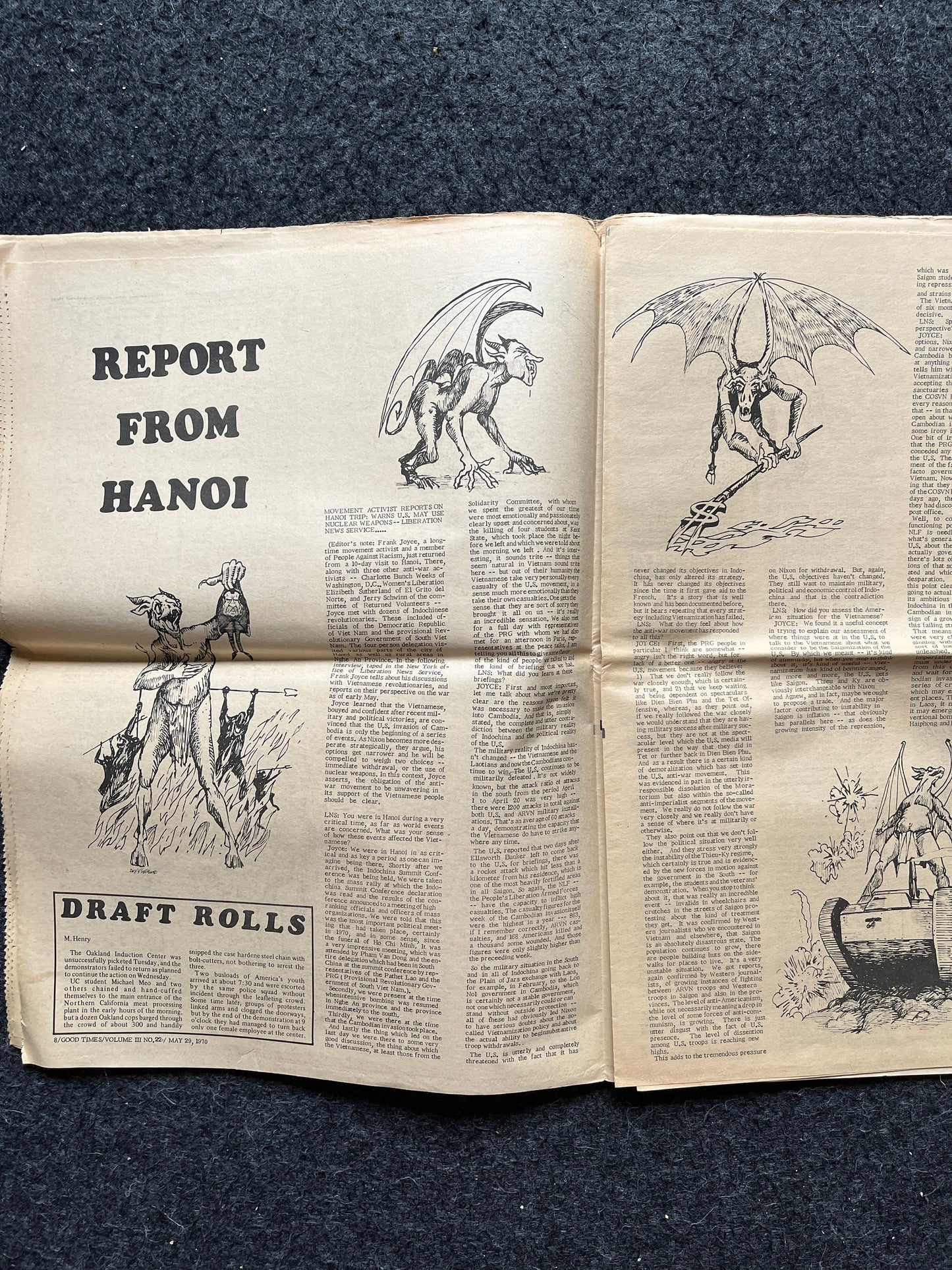 1970s High Times Underground Newspaper, Black Panther Party, Vintage Antique Collectibles, Hippie Grunge Art Gifts, San Francisco Gifts