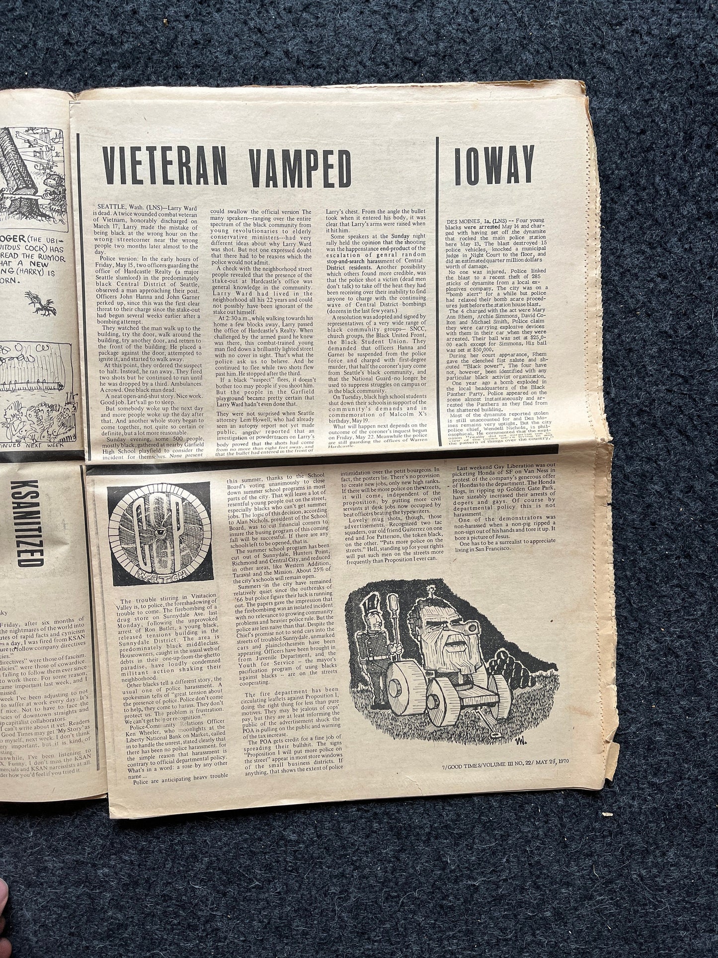 1970s High Times Underground Newspaper, Black Panther Party, Vintage Antique Collectibles, Hippie Grunge Art Gifts, San Francisco Gifts