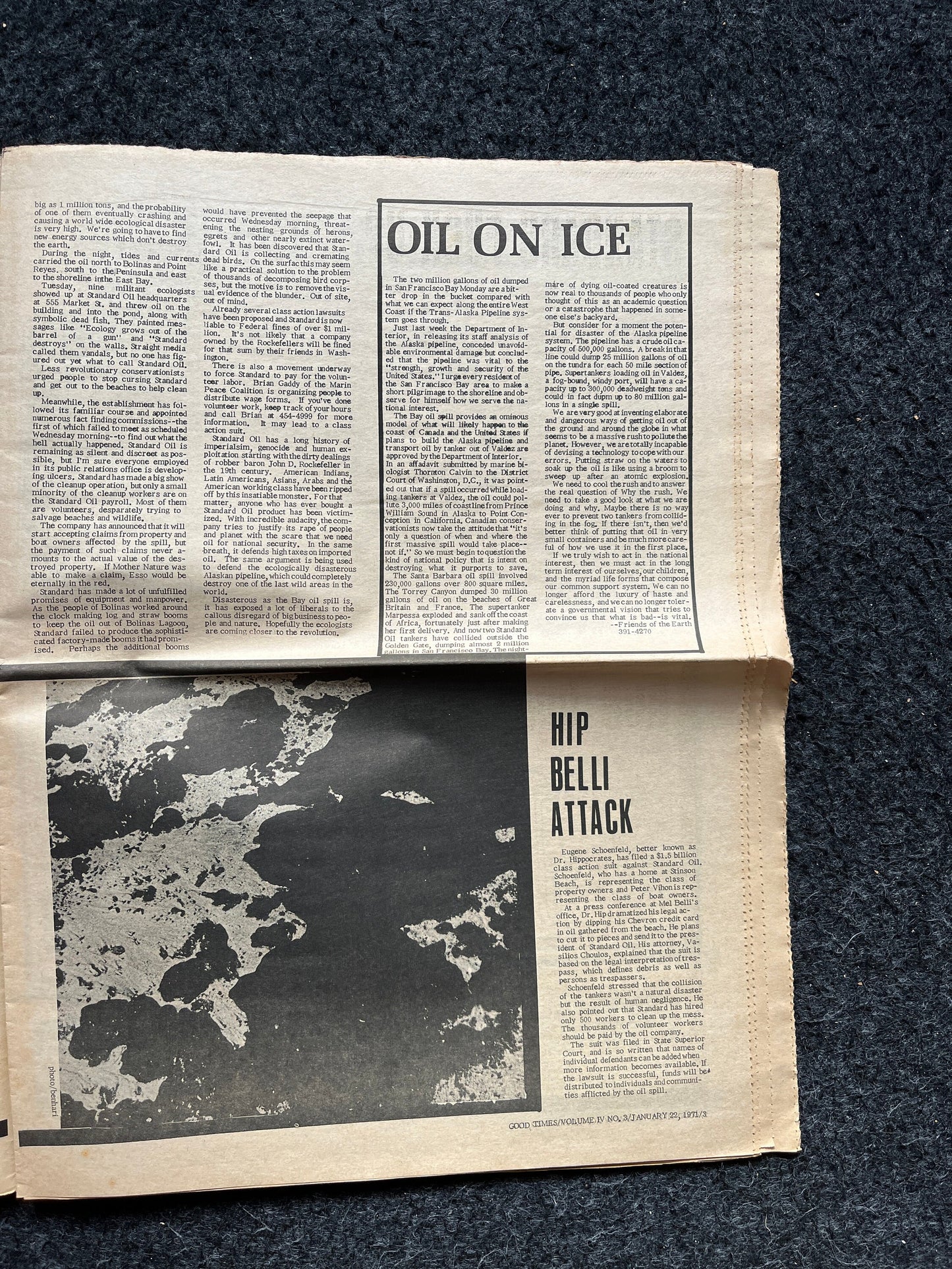 1971 Great SF Oil Spill, High Times Underground Newspaper, Black Panther Party, Vintage Antique Collectibles, San Francisco Gift