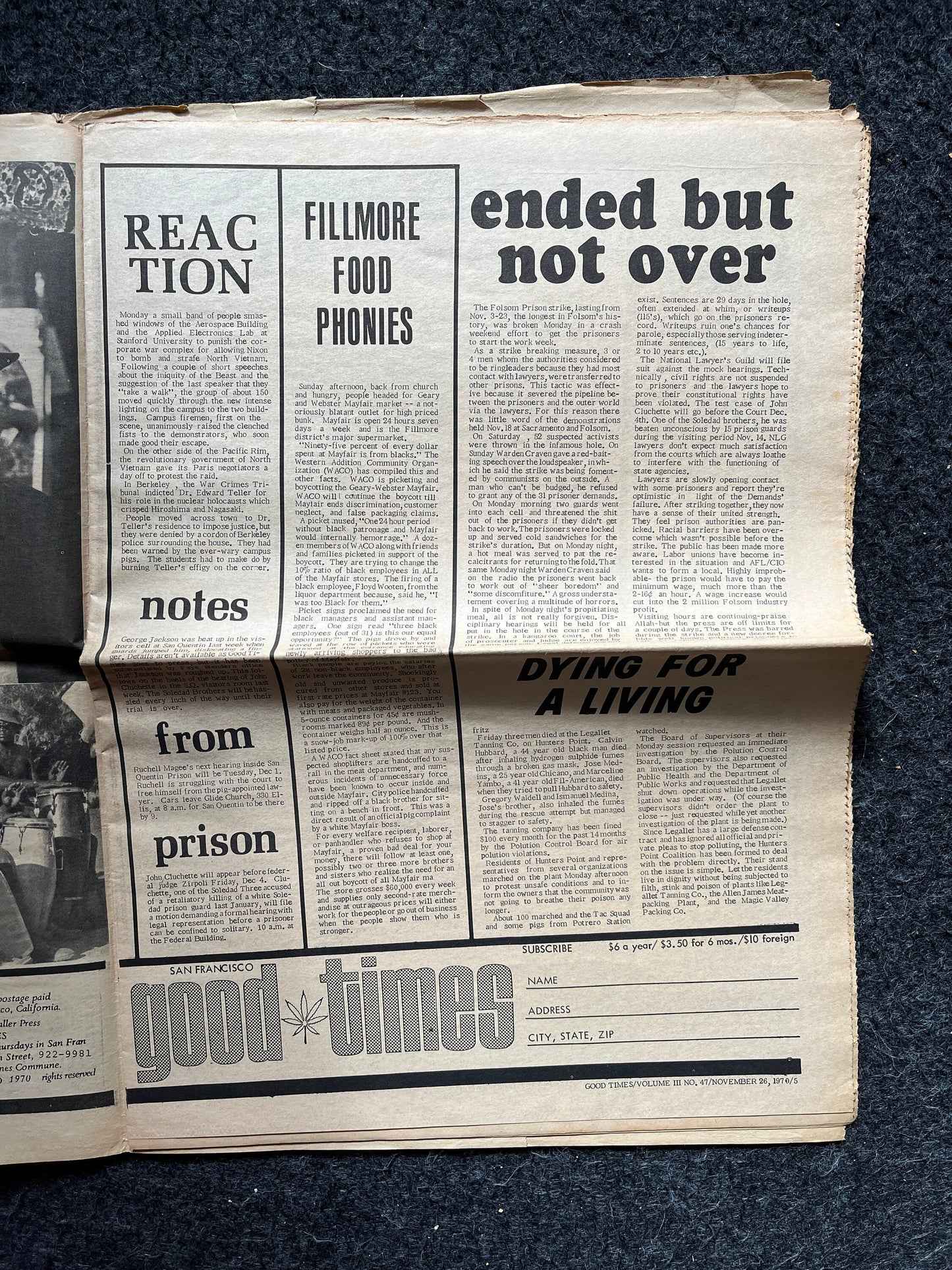 1970s High Times Underground Newspaper, Black Panther Party, Vintage Antique Collectibles, Hippie Grunge Art Gifts, San Francisco Gifts