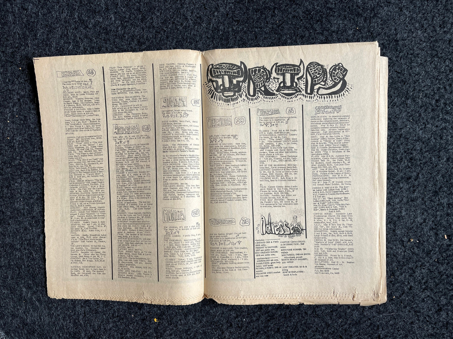 1970s High Times Underground Newspaper, Black Panther Party, Vintage Antique Collectibles, Hippie Grunge Art Gifts, San Francisco Gifts