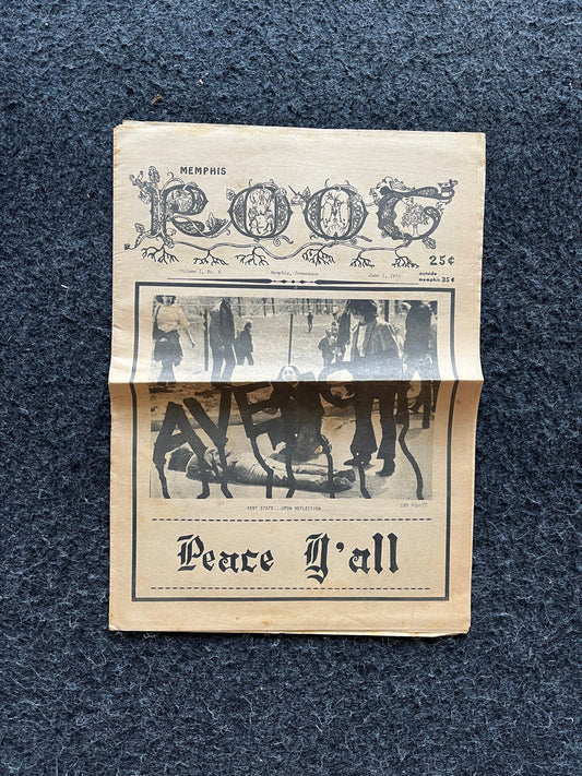 1970s Kent State Shooting Vietnam Protest, Vietnam War Memorabilia, Vintage Punk Rock Newspaper, Antique Gifts and Art