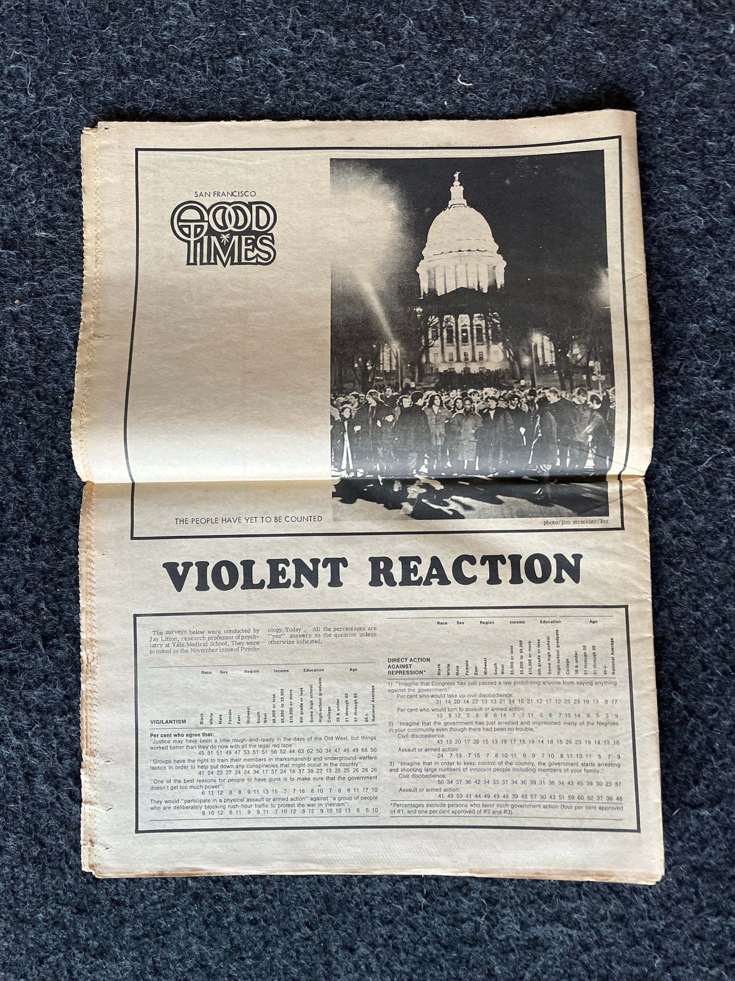 1970s High Times Underground Newspaper, Black Panther Party, Vintage Antique Collectibles, Hippie Grunge Art Gifts, San Francisco Gifts