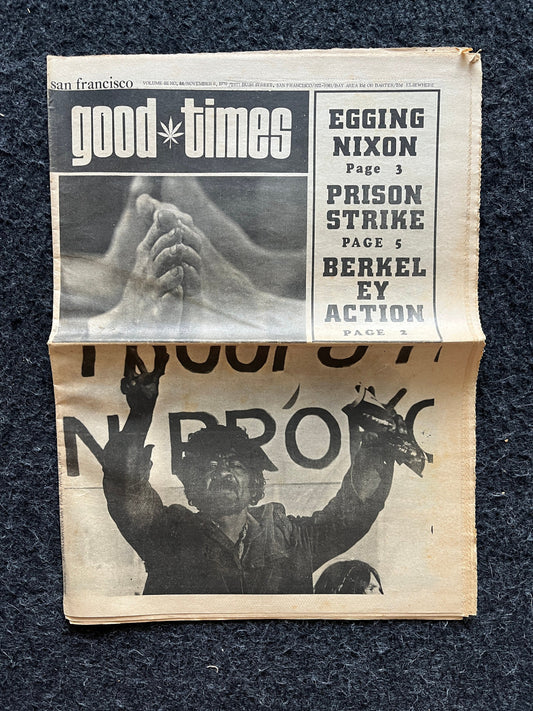 1970s High Times Underground Newspaper, Black Panther Party, Vintage Antique Collectibles, Hippie Grunge Art Gifts, San Francisco Gifts