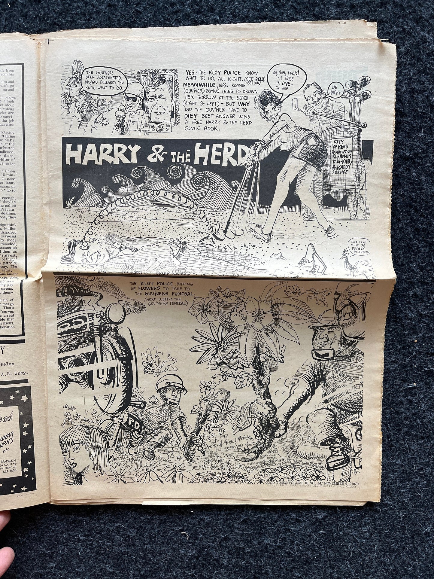 1970s High Times Underground Newspaper, Black Panther Party, Vintage Antique Collectibles, Hippie Grunge Art Gifts, San Francisco Gifts