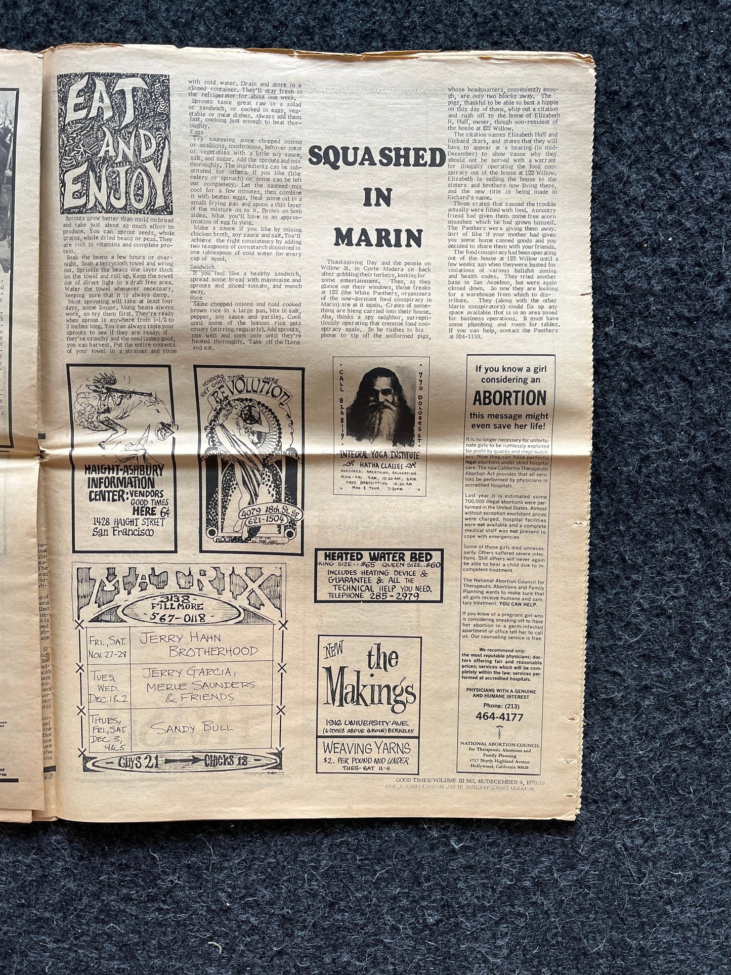 1970s High Times Underground Newspaper, Black Panther Party, Vintage Antique Collectibles, Hippie Grunge Art Gifts, San Francisco Gifts