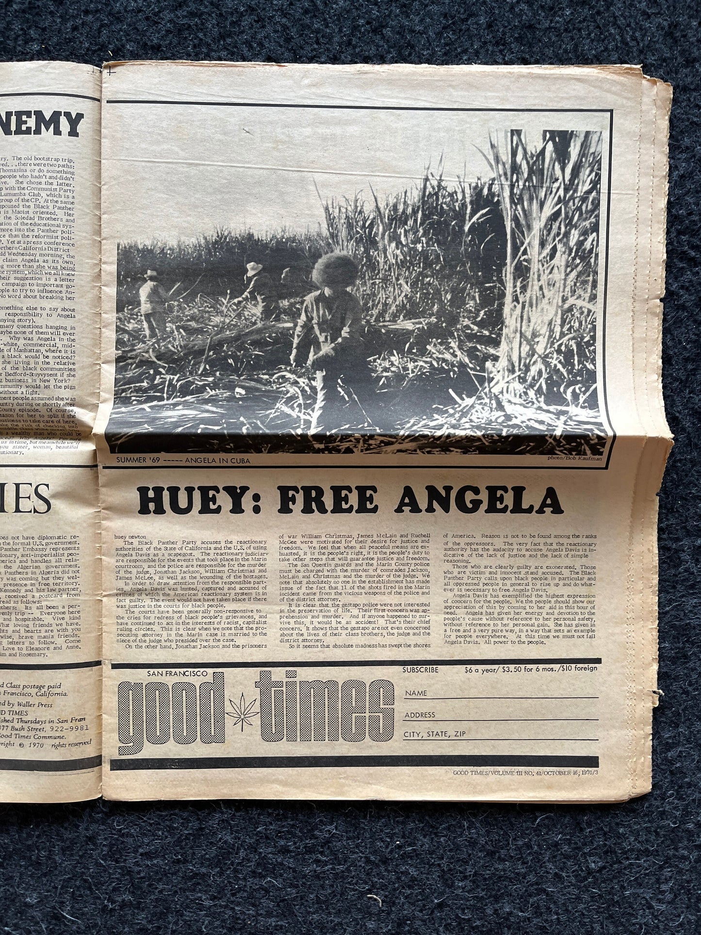 1970s High Times Underground Newspaper, Black Panther Party, Vintage Antique Collectibles, Hippie Grunge Art Gifts, San Francisco Gifts