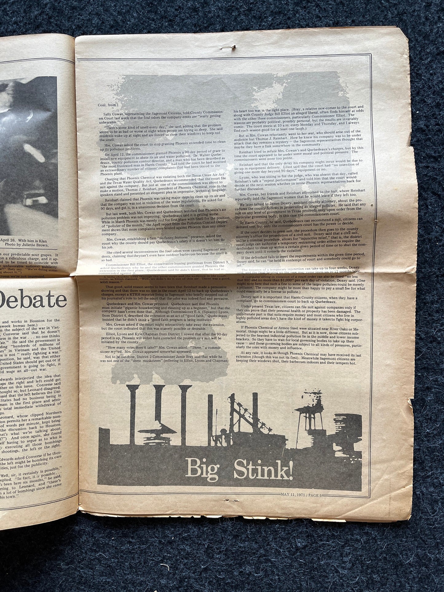 1970s Space City Austin Texas Underground Newspaper, Black Panther Party, Vintage Antique Collectibles, Hippie Grunge Art Gifts,