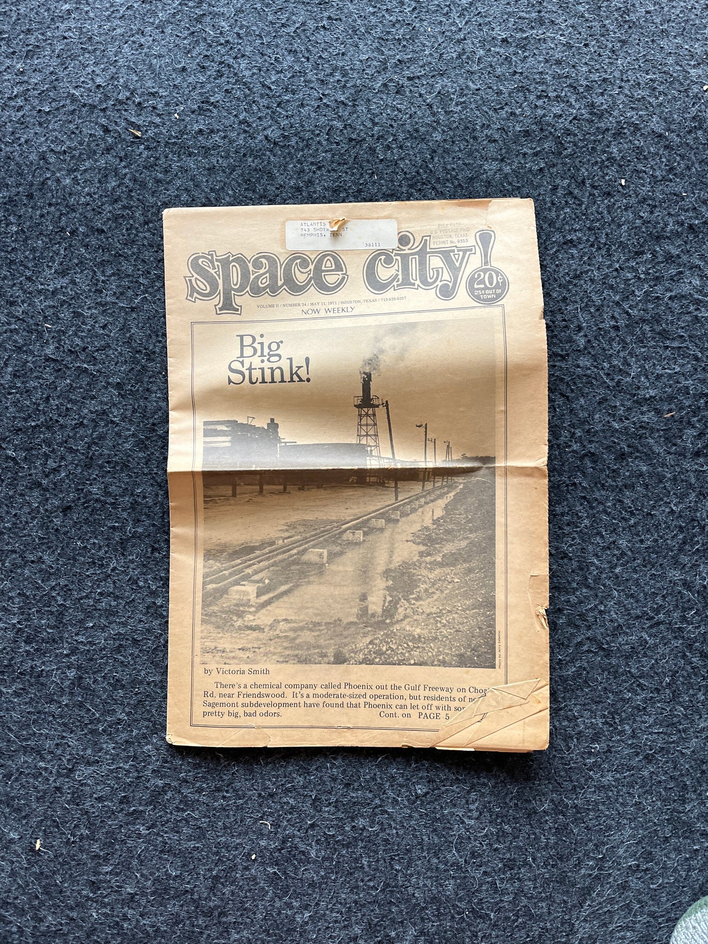 1970s Space City Austin Texas Underground Newspaper, Black Panther Party, Vintage Antique Collectibles, Hippie Grunge Art Gifts,
