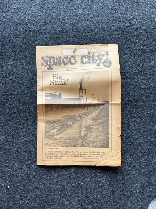1970s Space City Austin Texas Underground Newspaper, Black Panther Party, Vintage Antique Collectibles, Hippie Grunge Art Gifts,