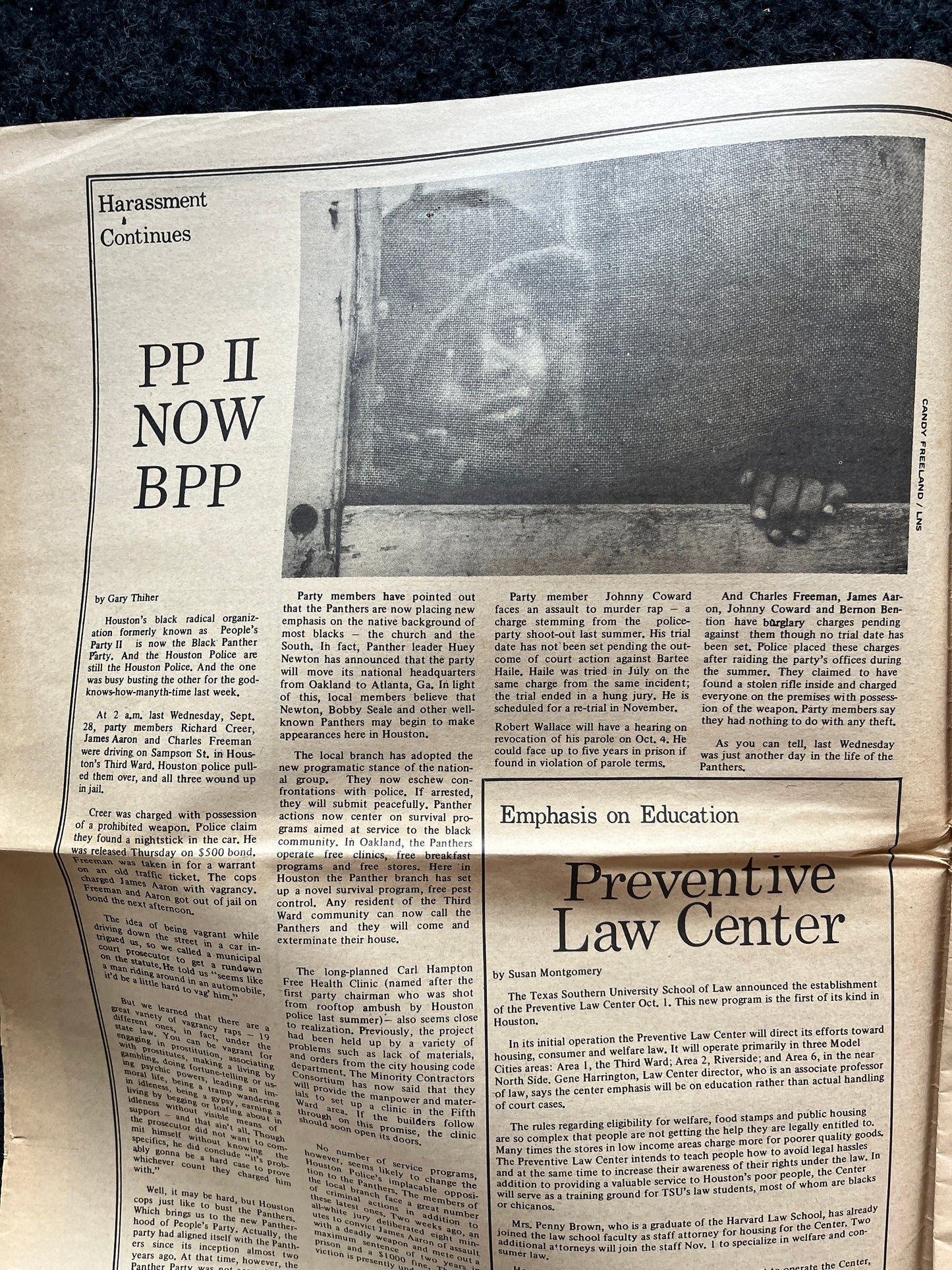 1970s Space City Houston Texas Underground Newspaper, Black Panther Party, Vintage Antique Collectibles, Hippie Grunge Art Gifts,