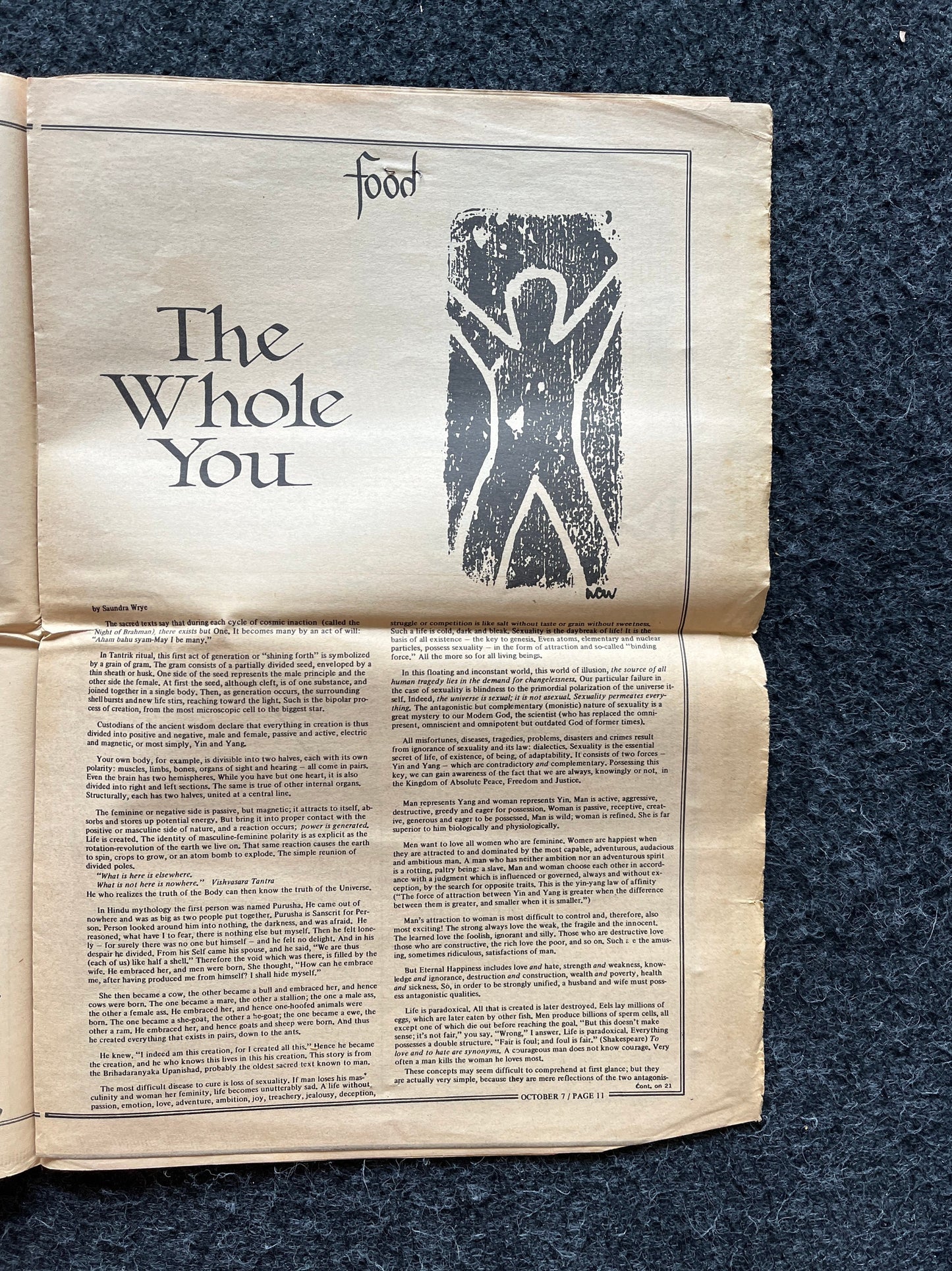 1970s Space City Houston Texas Underground Newspaper, Black Panther Party, Vintage Antique Collectibles, Hippie Grunge Art Gifts,