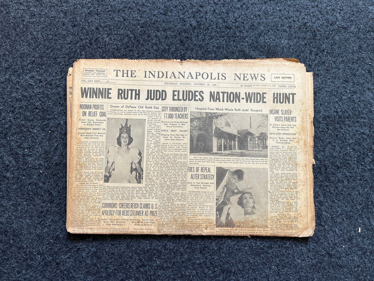 1939 American Serial Killer Winnie Ruth Judd Escapes Prison, Trunk Murders, True Crime, Famous Serial Killers, American History