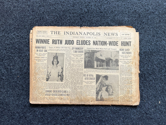 1939 American Serial Killer Winnie Ruth Judd Escapes Prison, Trunk Murders, True Crime, Famous Serial Killers, American History