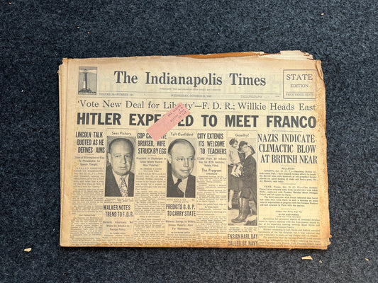 1939 Spanish Civil War Ends, Spain Gifts History, Vintage Newspaper, Republican and Nationalists Spanish History, Francisco De Franco