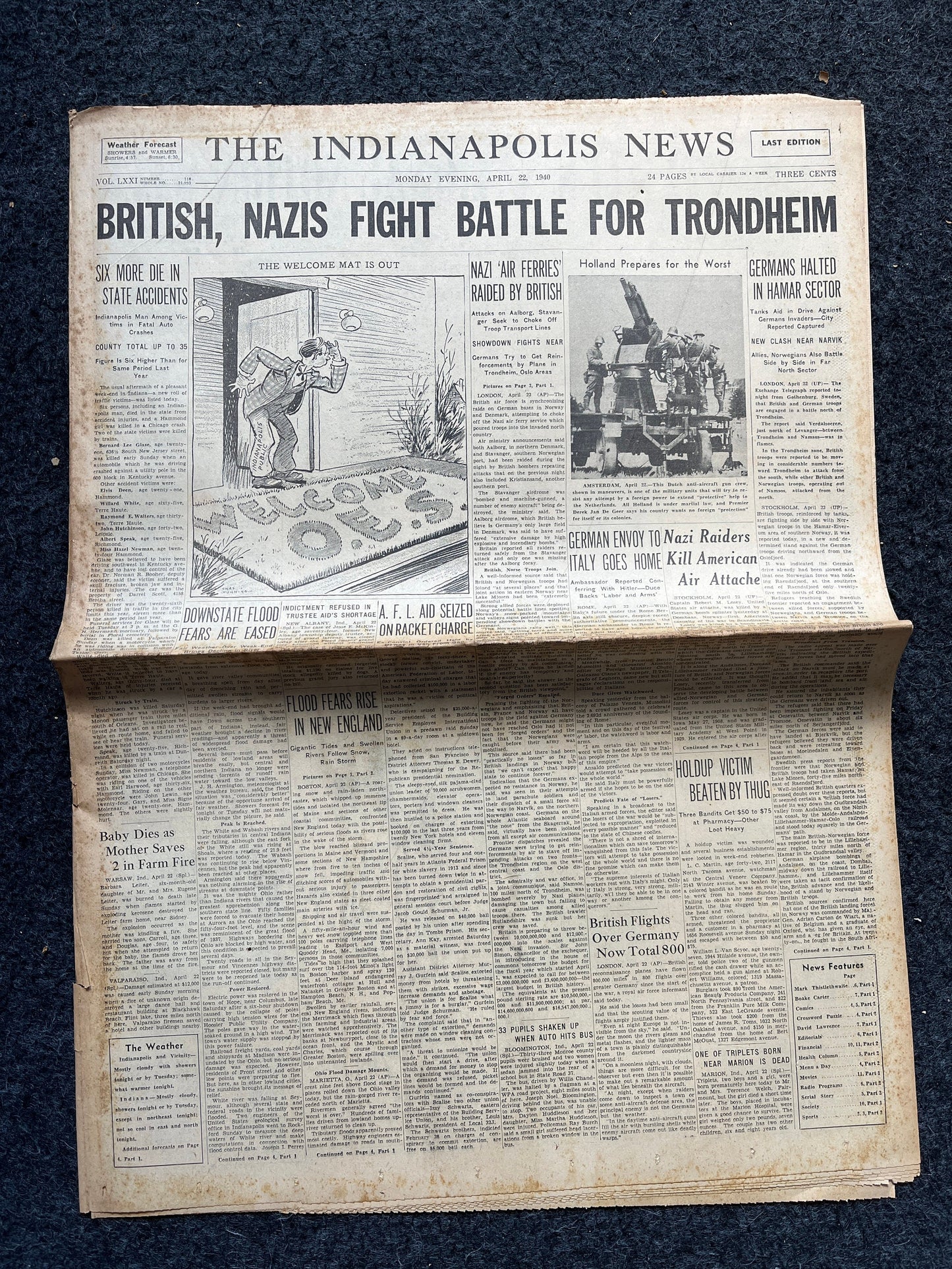 1940 Battle for Trondheim Norway, Invasion of Denmark, German Advances into France, World War 2 Memorabilia Gifts, History Gifts,