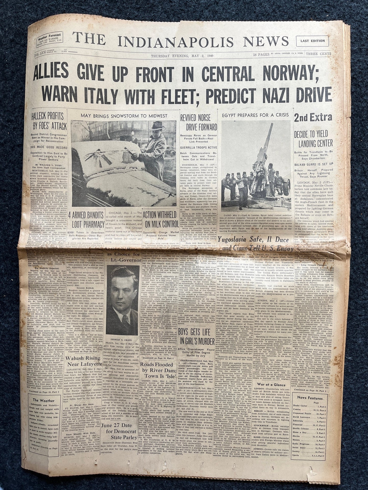 1940 Battle for Trondheim Norway, Invasion of Denmark, German Advances into France, World War 2 Memorabilia Gifts, History Gifts,