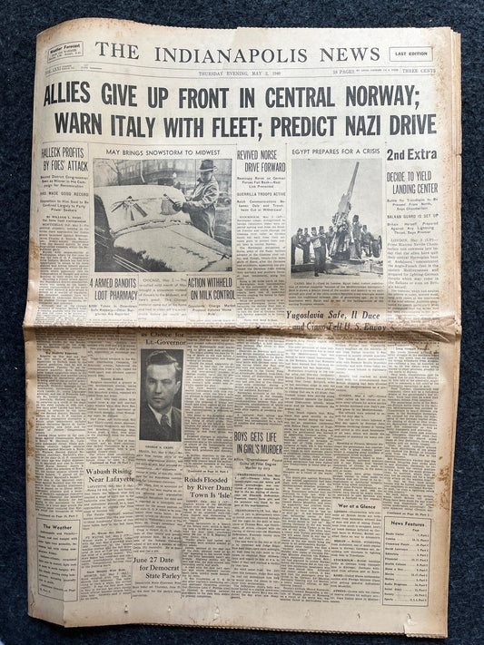 1940 Battle for Trondheim Norway, Invasion of Denmark, German Advances into France, World War 2 Memorabilia Gifts, History Gifts,