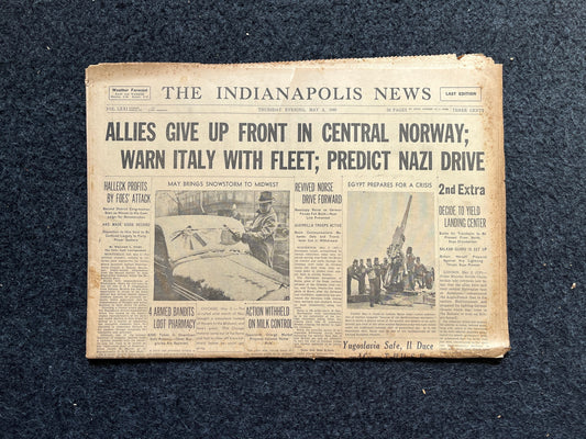 1940 Battle for Trondheim Norway, Invasion of Denmark, German Advances into France, World War 2 Memorabilia Gifts, History Gifts,