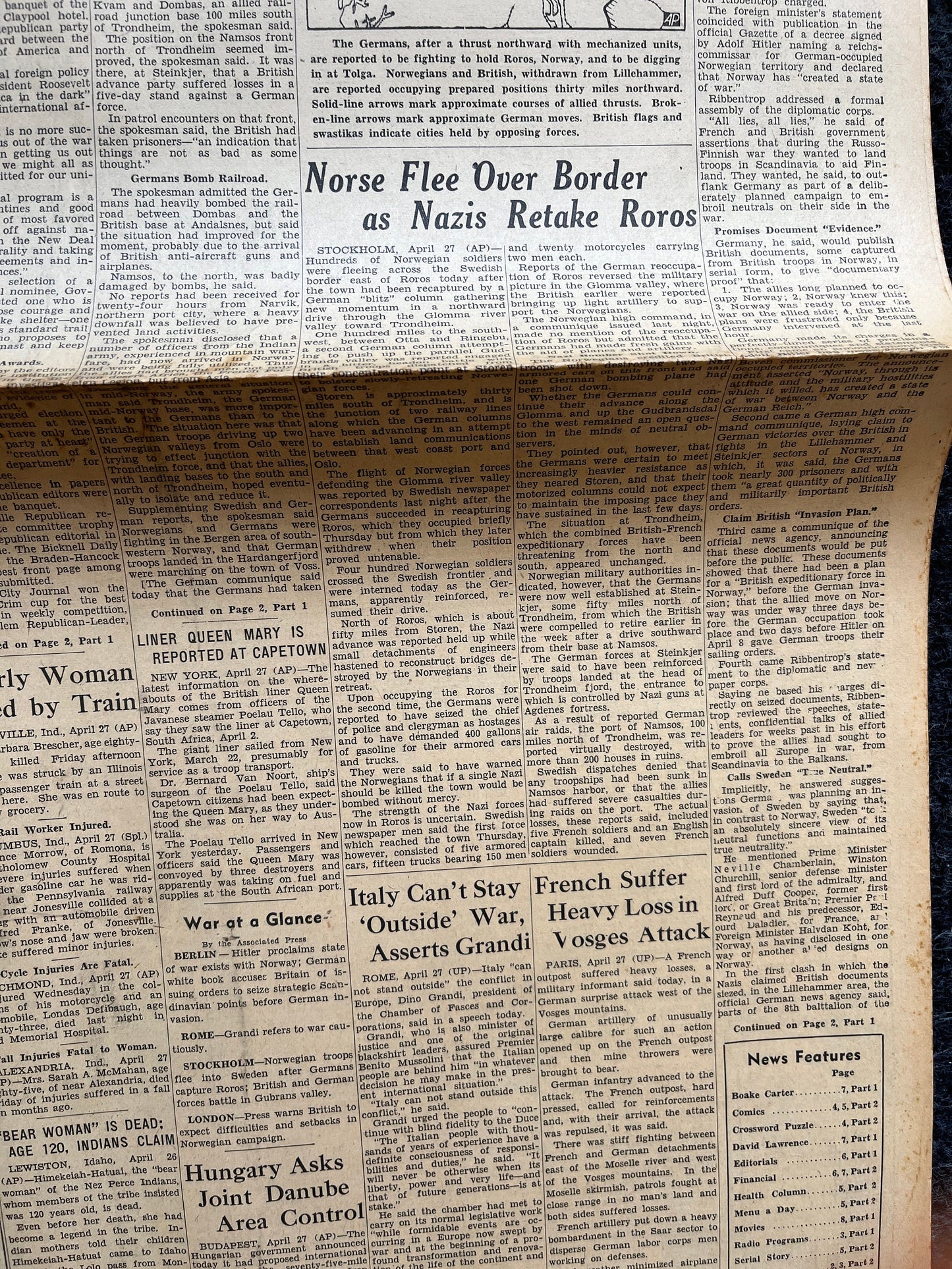 1940 German Seizure of Norway, Invasion of Denmark, German Advances into France, World War 2 Memorabilia Gifts, History Gifts,