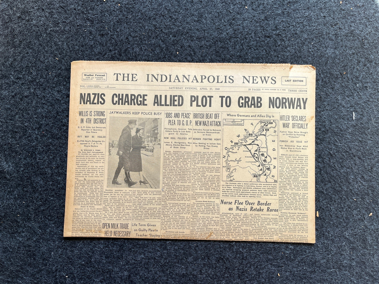 1940 German Seizure of Norway, Invasion of Denmark, German Advances into France, World War 2 Memorabilia Gifts, History Gifts,