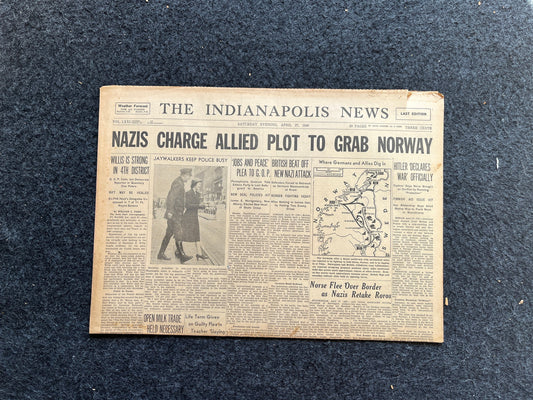 1940 German Seizure of Norway, Invasion of Denmark, German Advances into France, World War 2 Memorabilia Gifts, History Gifts,