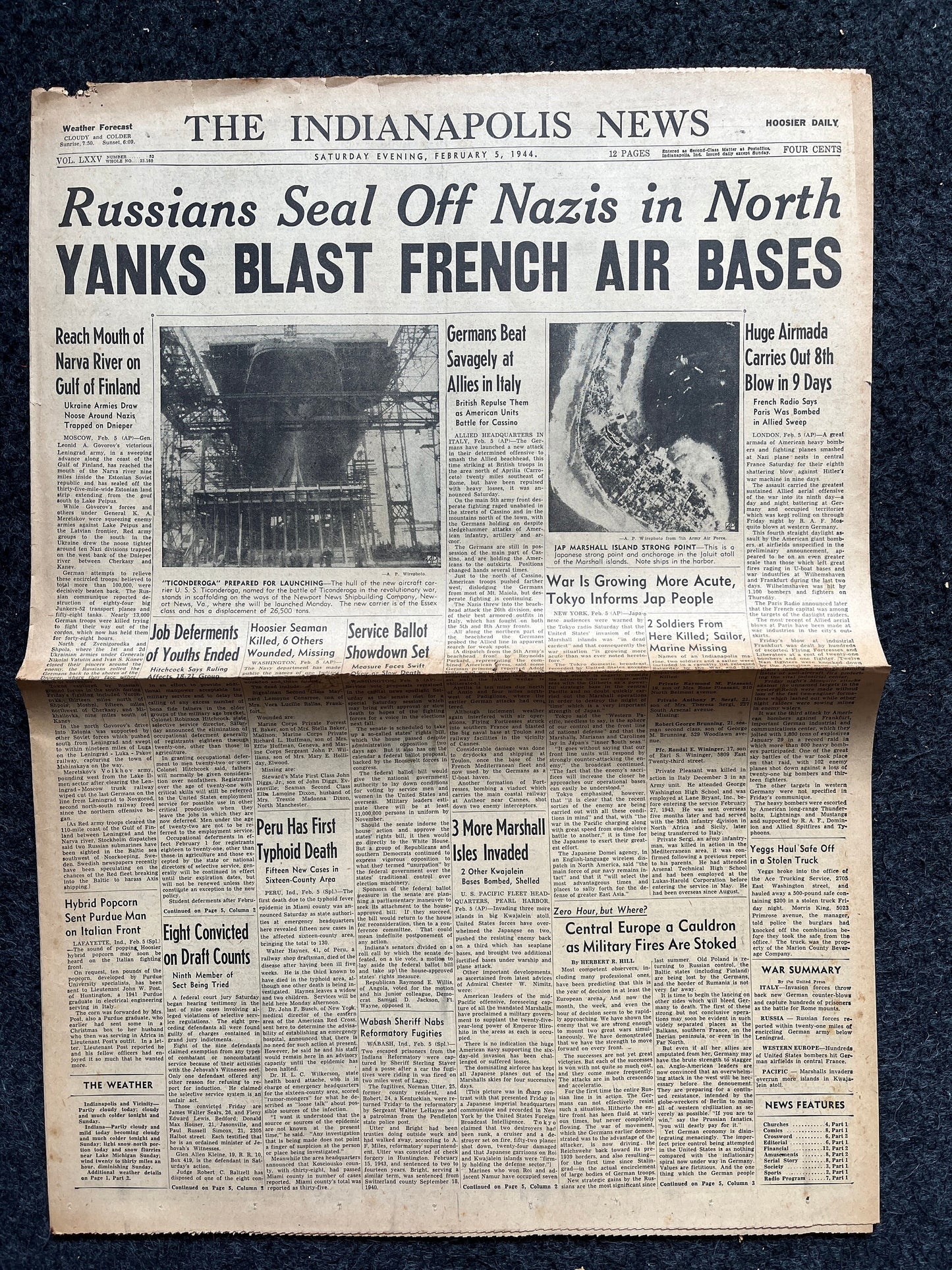 1944 USSR Pushes Through Eastern Europe, Military WW2 Newspaper, Army Gifts for Dads, History Gifts, Antique Collectibles, Memorabilia Decor