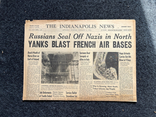 1944 USSR Pushes Through Eastern Europe, Military WW2 Newspaper, Army Gifts for Dads, History Gifts, Antique Collectibles, Memorabilia Decor