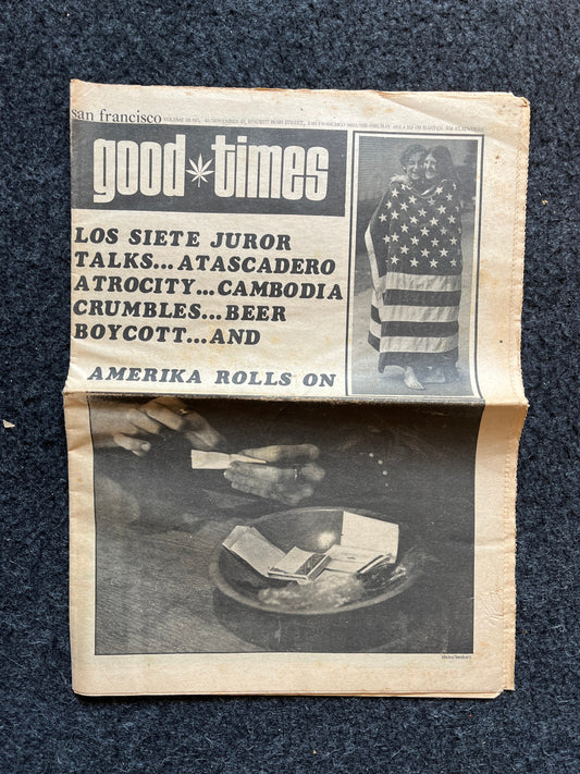 1970s Bombing of Cambodia, High Times Underground Newspaper, Black Panther Party, Vintage Antique Collectibles, San Francisco Gifts