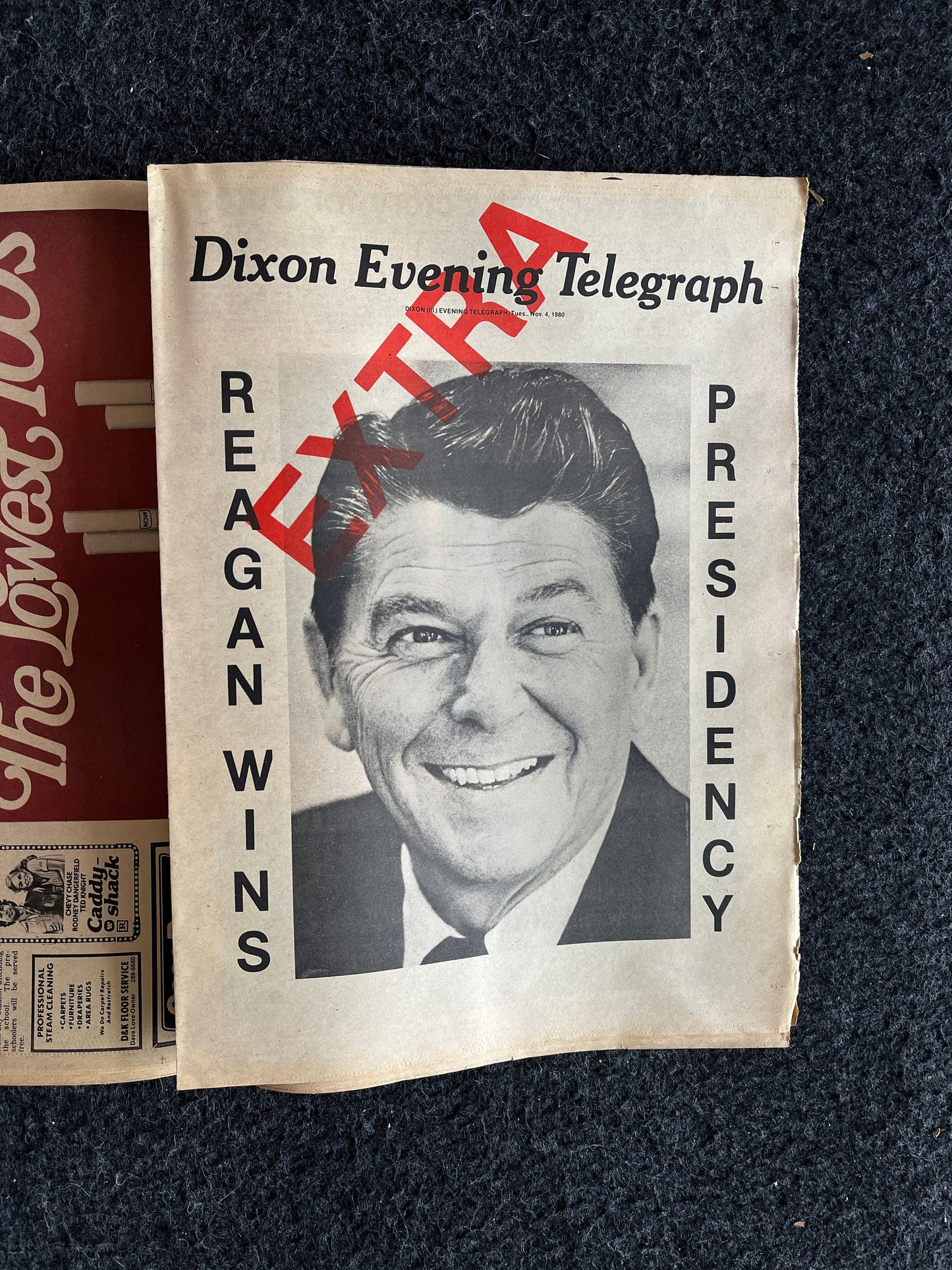 1980 Ronald Reagan elected President, Day Of, Defeats Jimmy Carter, US Presidents, US Politics, Gifts for Republicans, Gifts for Conservativ