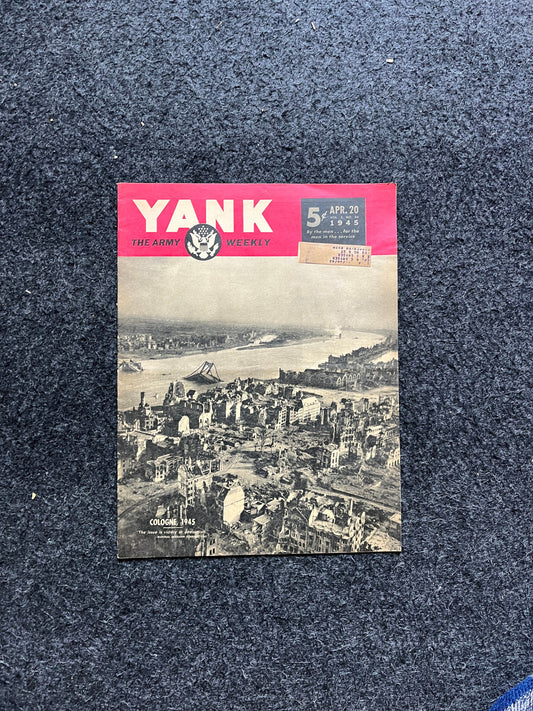 1945 Destruction of Cologne, WW2 Yank Magazine Collectible Military Memorabilia, Gift for Him, Anniversary Gifts, Military Decoration,