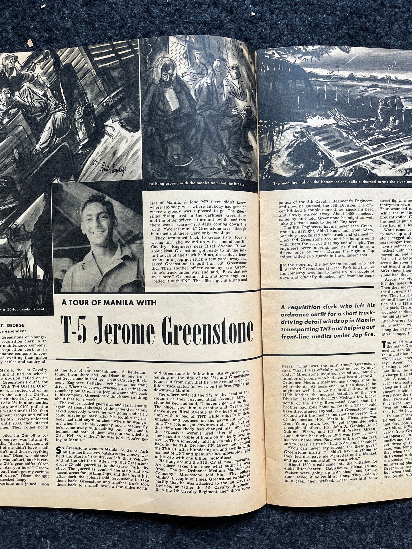 1945 Destruction of Cologne, WW2 Yank Magazine Collectible Military Memorabilia, Gift for Him, Anniversary Gifts, Military Decoration,