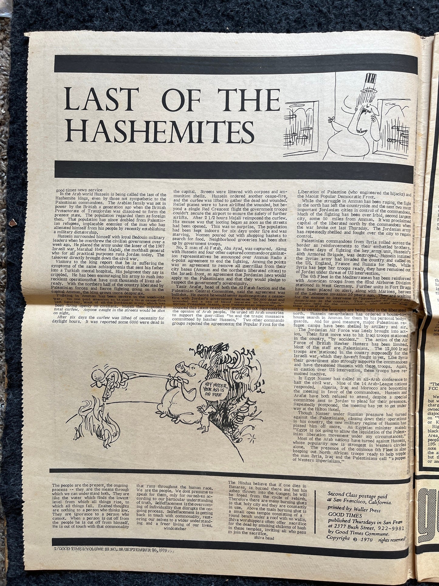 1970s Free Aid to Hitchhikers High Times Underground Newspaper, Black Panther Party, Vintage Antique Collectibles, Hippie Grunge Art Gifts,