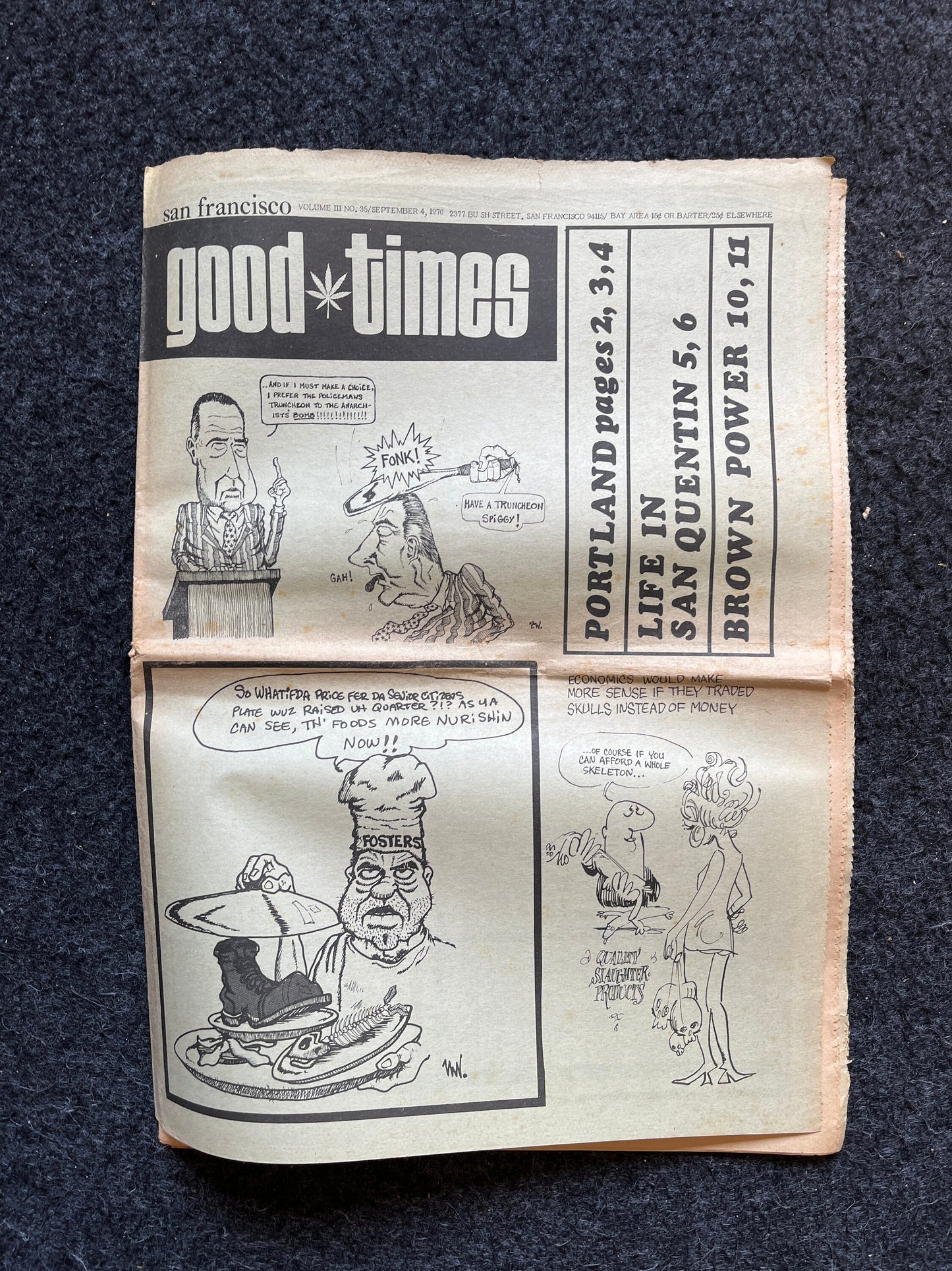 1970s High Times Underground Newspaper, Black Panther Party, Vintage Antique Collectibles, Hippie Grunge Art Gifts, San Francisco Gifts