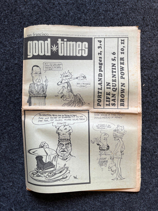 1970s High Times Underground Newspaper, Black Panther Party, Vintage Antique Collectibles, Hippie Grunge Art Gifts, San Francisco Gifts