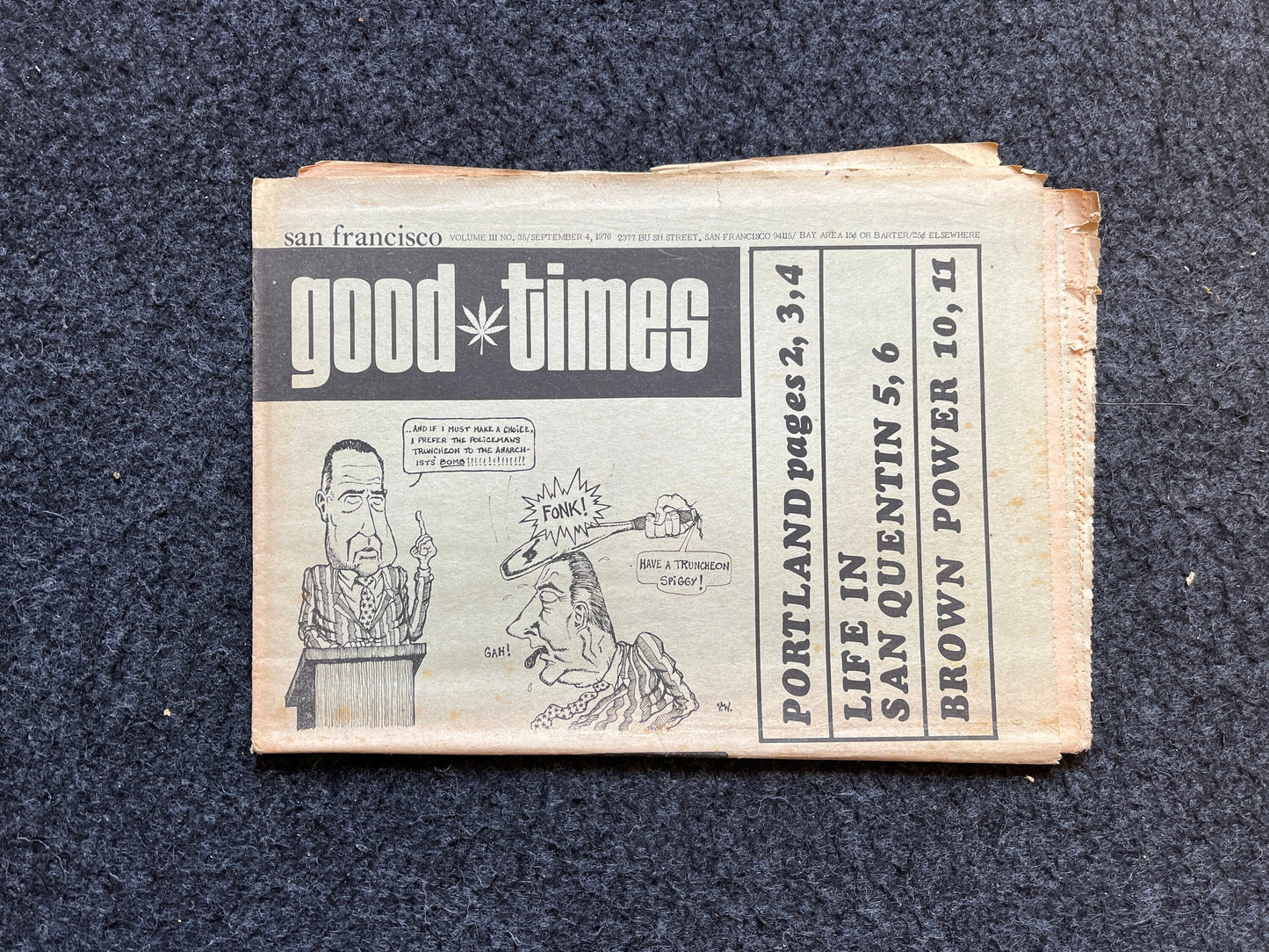 1970s High Times Underground Newspaper, Black Panther Party, Vintage Antique Collectibles, Hippie Grunge Art Gifts, San Francisco Gifts