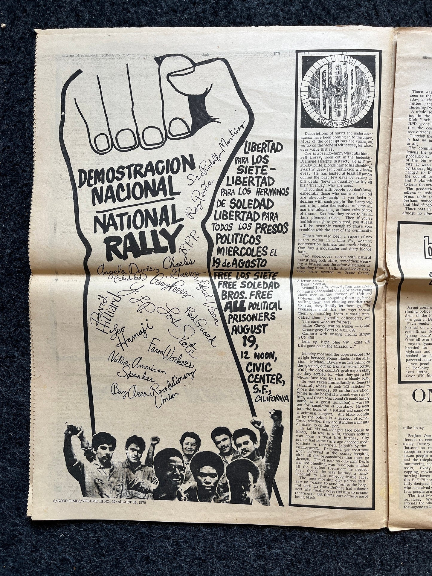 1970s High Times Underground Newspaper, Black Panther Party, Vintage Antique Collectibles, Hippie Grunge Art Gifts, San Francisco Gifts