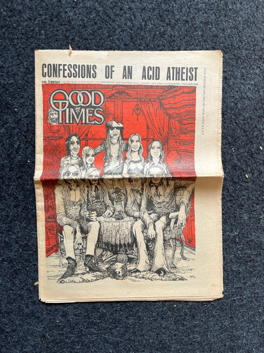 1970s High Times Underground Newspaper, Black Panther Party, Vintage Antique Collectibles, Hippie Grunge Art Gifts, San Francisco Gifts