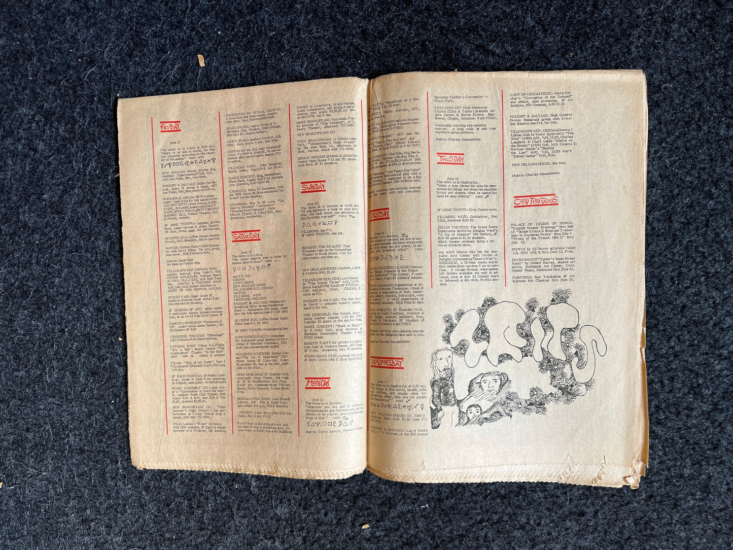1970s High Times Underground Newspaper, Black Panther Party, Vintage Antique Collectibles, Hippie Grunge Art Gifts, San Francisco Gifts