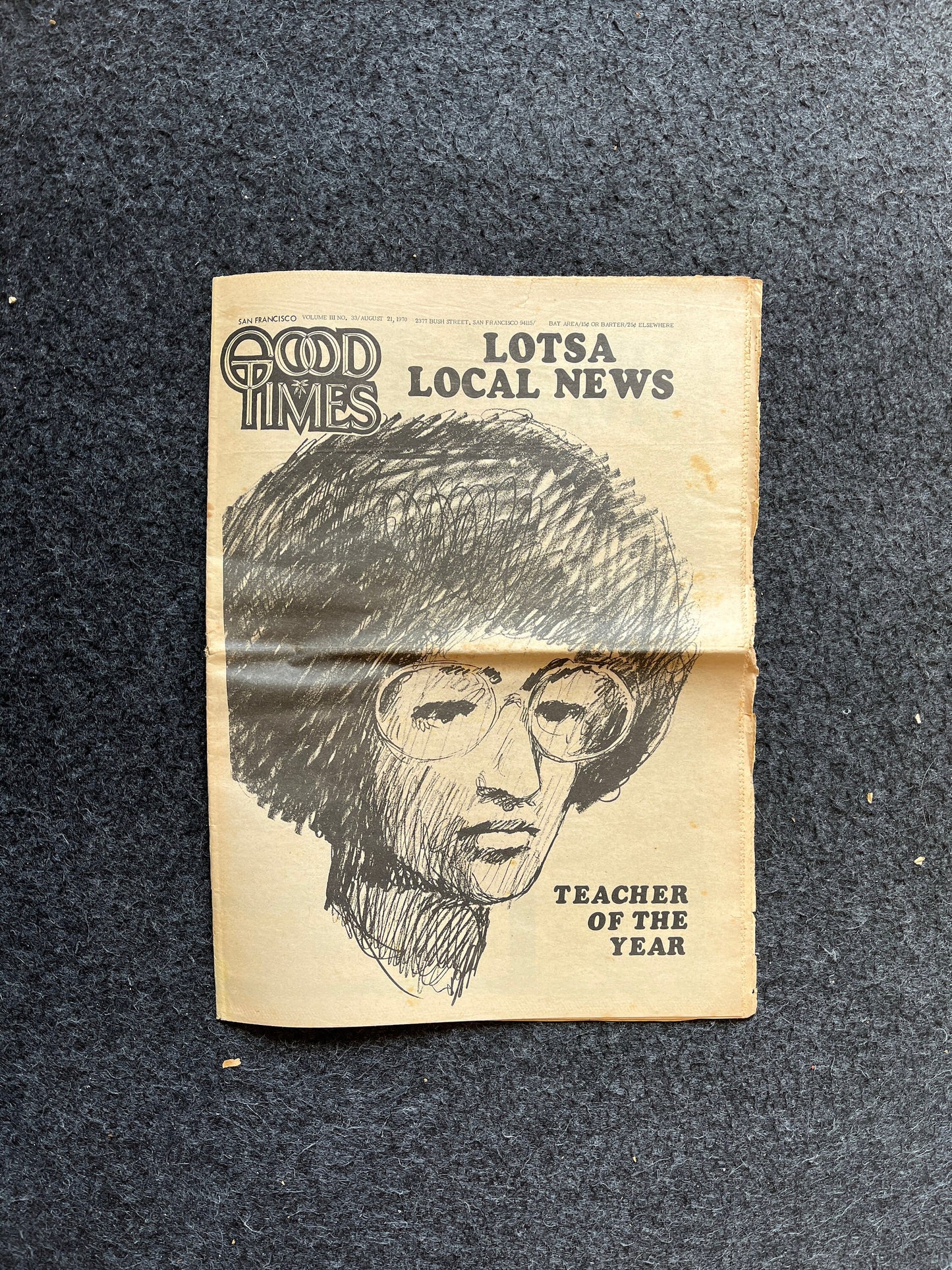 1970s Teacher of the Year, High Times Underground Newspaper, Black Panther Party, Vintage Antique Collectibles, Hippie Grunge Art Gifts