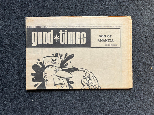 1970s High Times Underground Newspaper, Black Panther Party, Vintage Antique Collectibles, Hippie Grunge Art Gifts, San Francisco Gifts