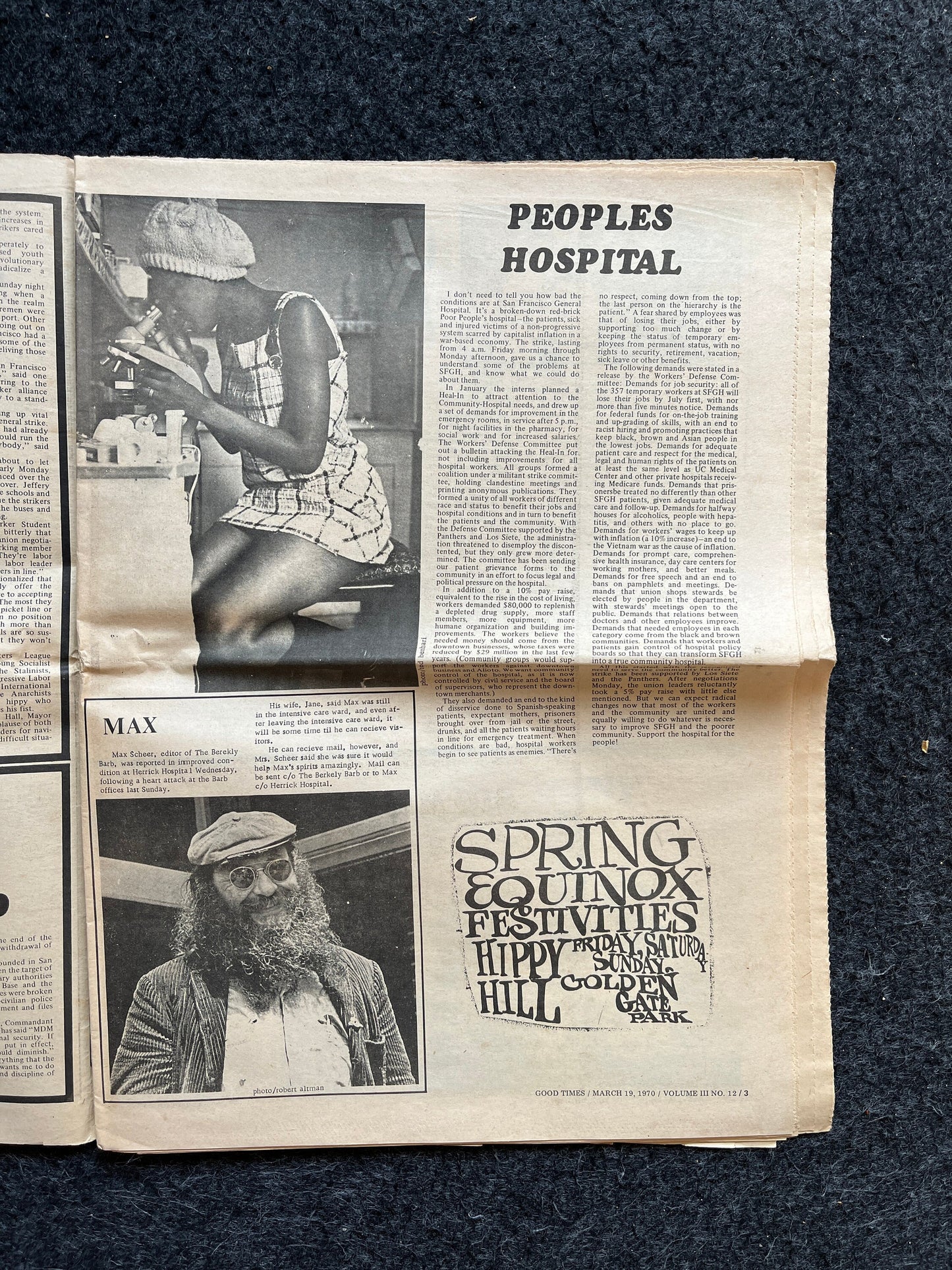 1970s High Times Underground Newspaper, Black Panther Party, Vintage Antique Collectibles, Hippie Grunge Art Gifts, San Francisco Gifts