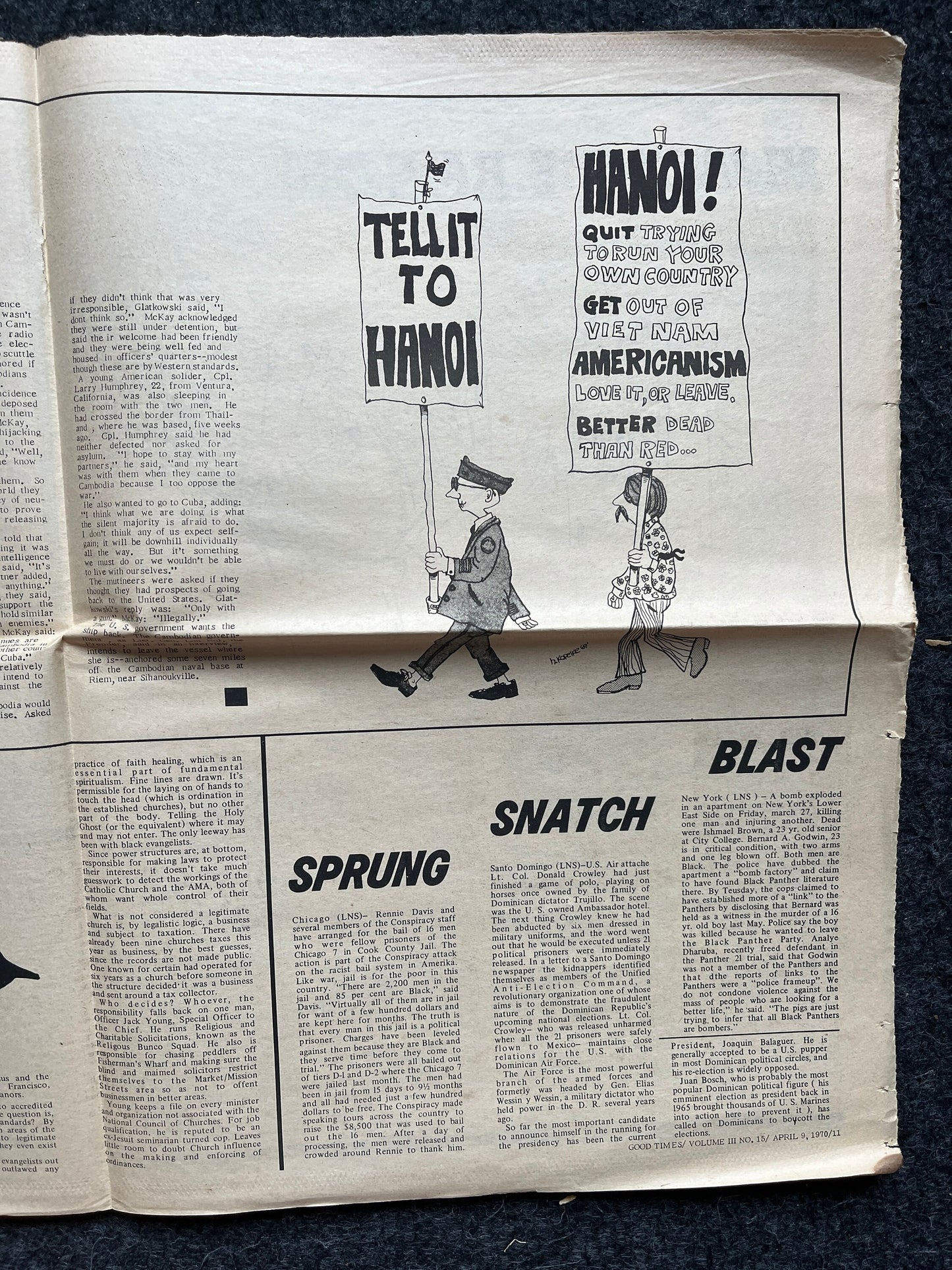 1970s High Times Underground Newspaper, Black Panther Party, Vintage Antique Collectibles, Hippie Grunge Art Gifts, San Francisco Gifts