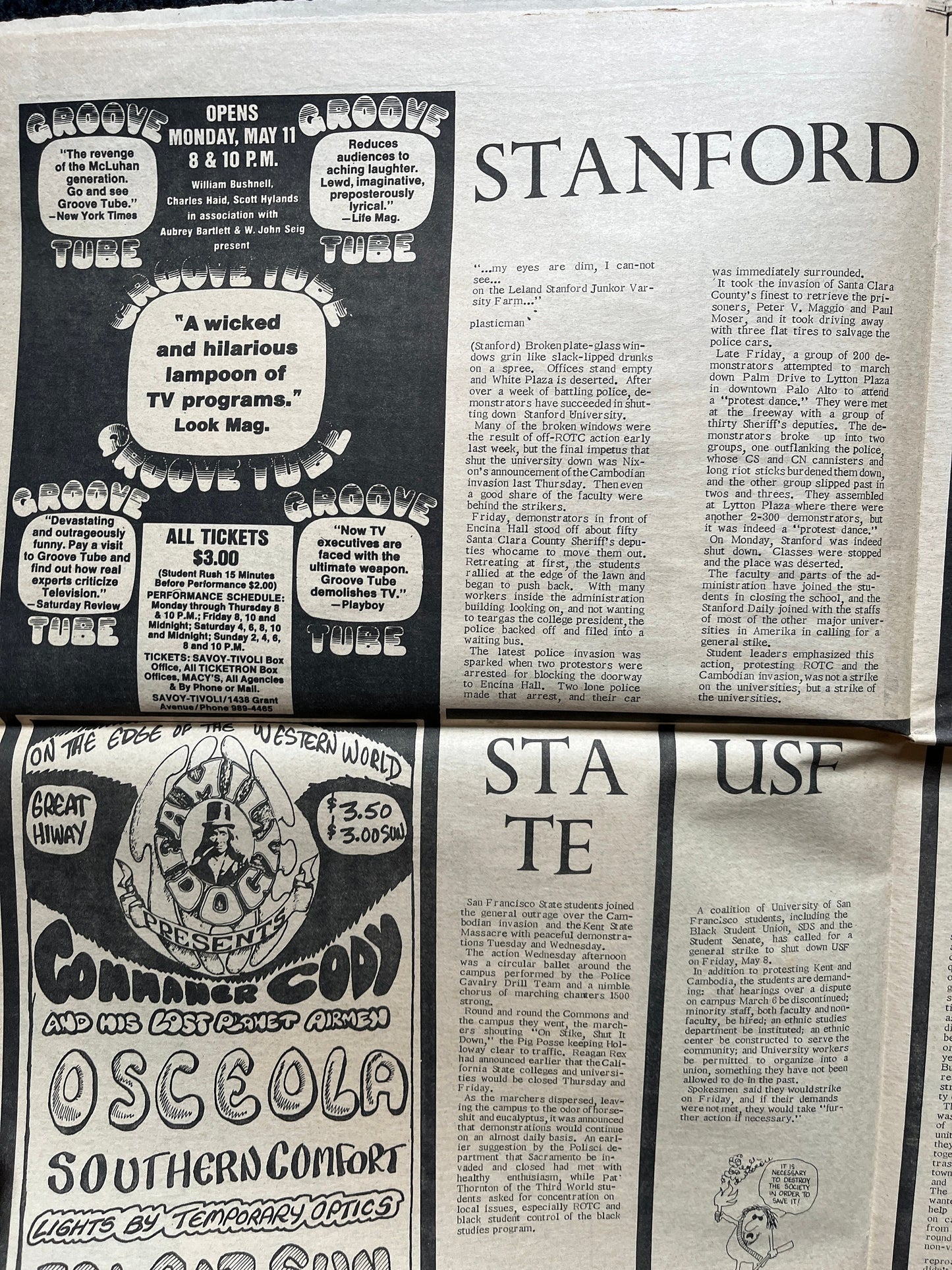 1970s High Times Underground Newspaper, Black Panther Party, Vintage Antique Collectibles, Hippie Grunge Art Gifts, San Francisco Gifts