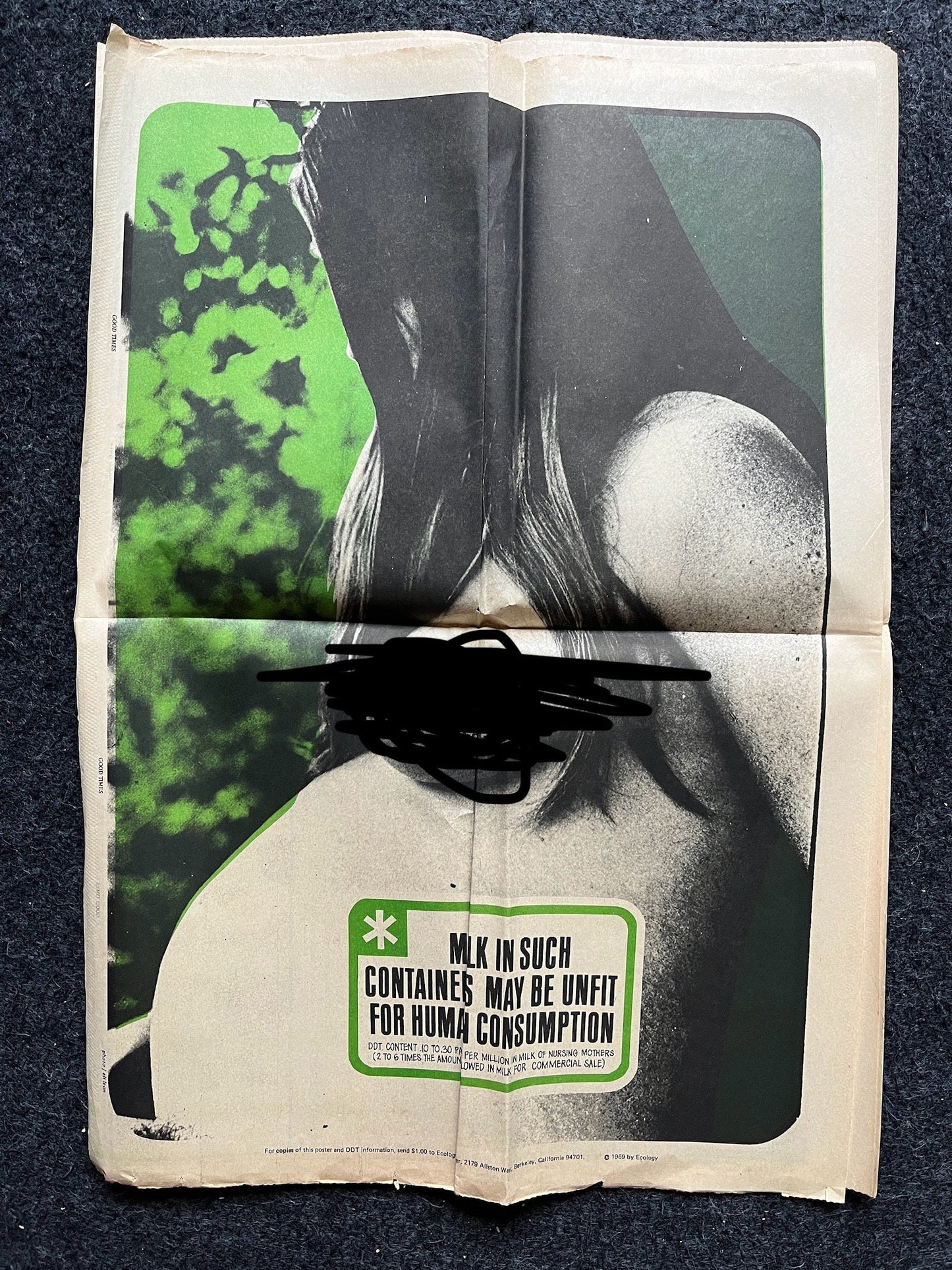 1970s High Times Underground Newspaper, Black Panther Party, Vintage Antique Collectibles, Hippie Grunge Art Gifts, San Francisco Gifts