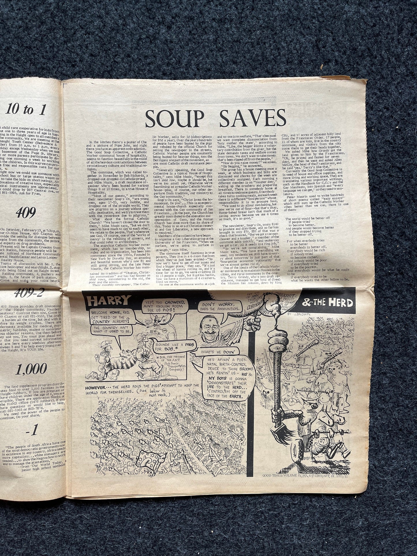 1970s High Times Underground Newspaper, Black Panther Party, Vintage Antique Collectibles, Hippie Grunge Art Gifts, San Francisco Gifts